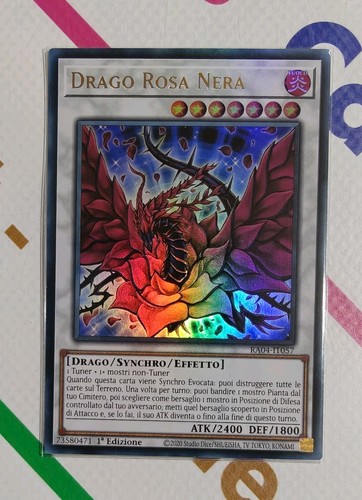 Drago rosa nera ultra rara - drago,