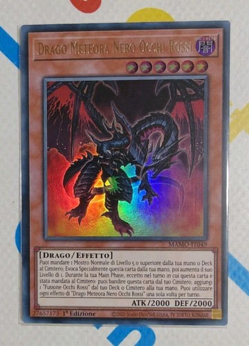 Drago meteora nero occhi rossi - meteora,